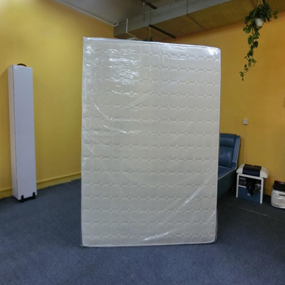 Housse de Matelas Autocollante en Polyéthylène PE Double Épaisseur 16 Microns Transparente 220X250 CM Protection Anti-Humidité et Poussière Fournitures de Déménagement et