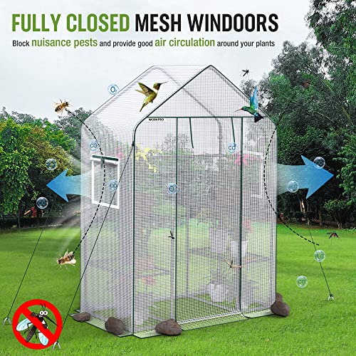 Image of WORKPRO Portable Small Greenhouses(56 inchx 29 inchx 77 inch) for Outdoor /Indoor