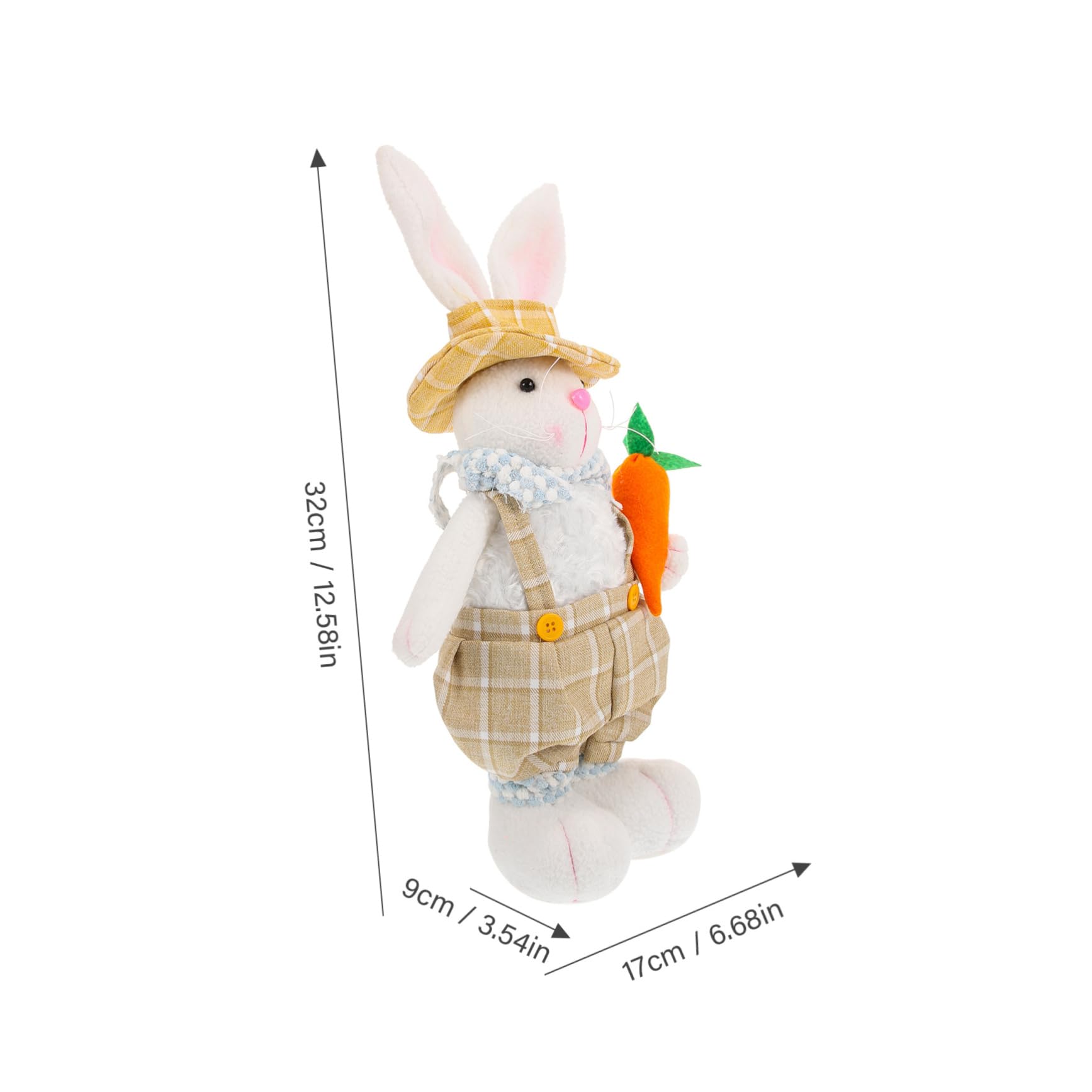 Amosfun Coniglio Pasquale Decorativo Peluche Statua Di Coniglio Carino Per Decorazioni Pasquali e Feste Primaverili Per Adulti Ornamentazione Da Tavolo Per Atmosfera Festiva