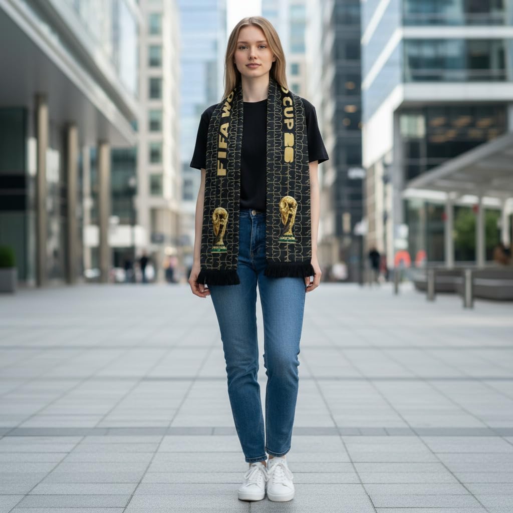 Official FIFA World Cup 2026 Edition - High Definition Universal Polyester Trophy Scarf – Gameday Fan Wear for all Matches from New York to Miami, Dallas to Los Angeles - Image 4