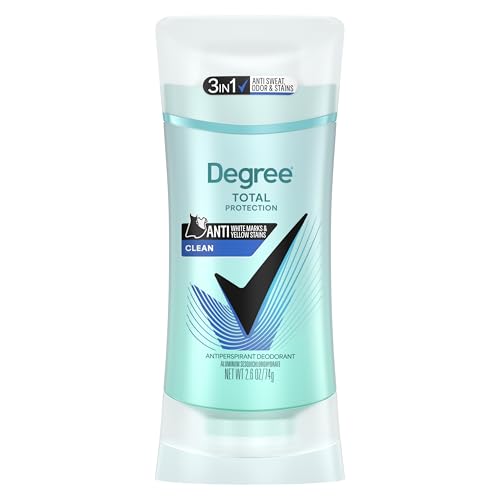 Degree Antiperspirant for Women Pure Clean 4 count Protects from Deodorant Stains Deodorant for Women 2.6 oz