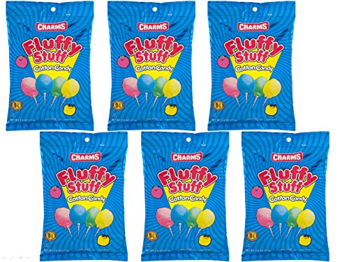 Fluffy Stuff Cotton Candy 2.5 Oz Theater Size Bags - Pack of 6