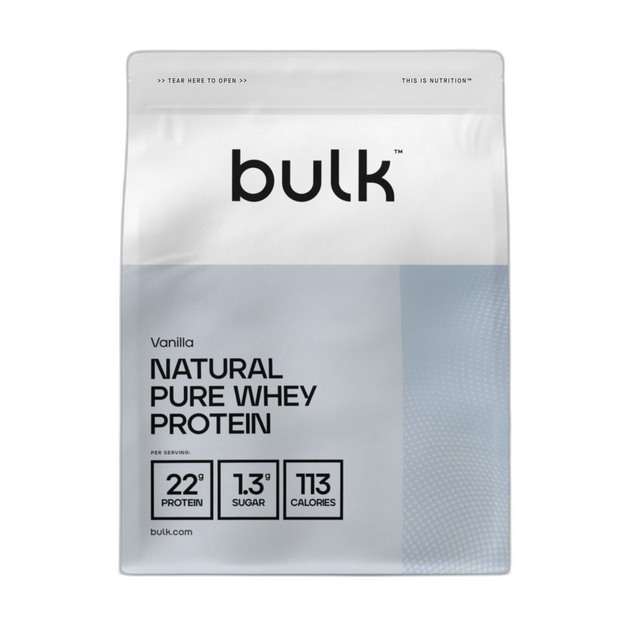 Bulk Proteína de Suero Pura Natural, Vainilla, 2.5kg