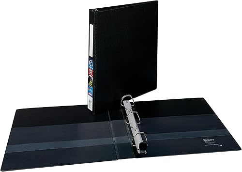 Avery fólder resistente con anillos tipo One Touch EZD, Negro 1 pulgadas