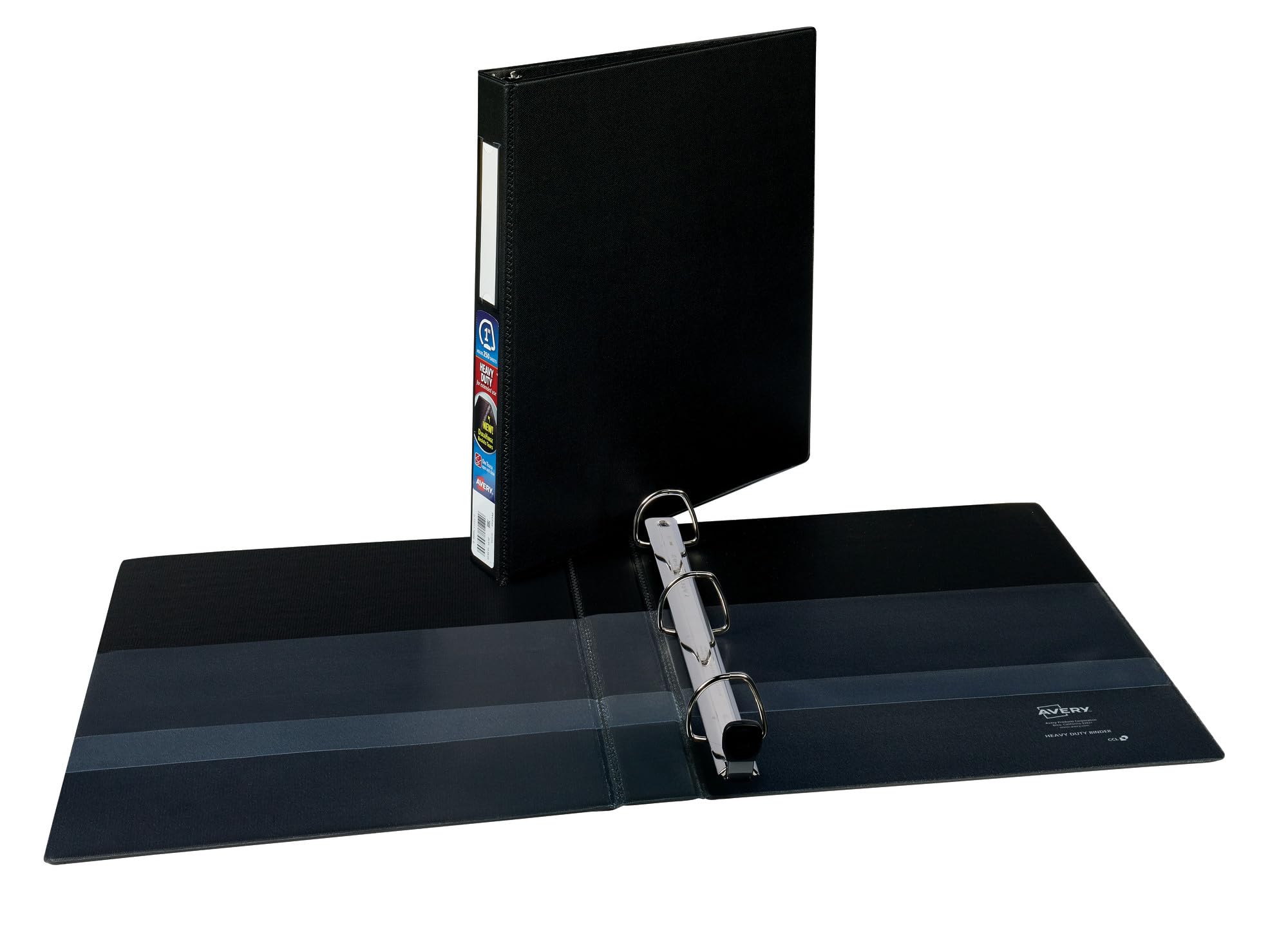 Avery Heavy Duty View Binder, 1.5 Inch, Black, Slant Ring, One Touch, 375 Sheets Capacity