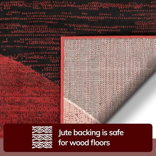 Well Woven Dulcet Bingo Tapete Rojo Geométrico 7'10"x9'10" miniatura 3