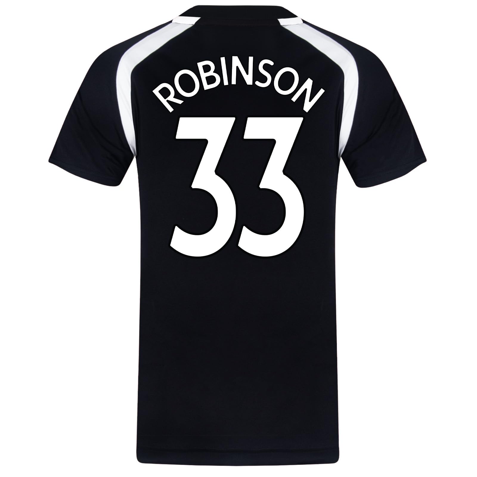 Fulham FC Mens Robinson 33 Poly T-Shirt Black Large