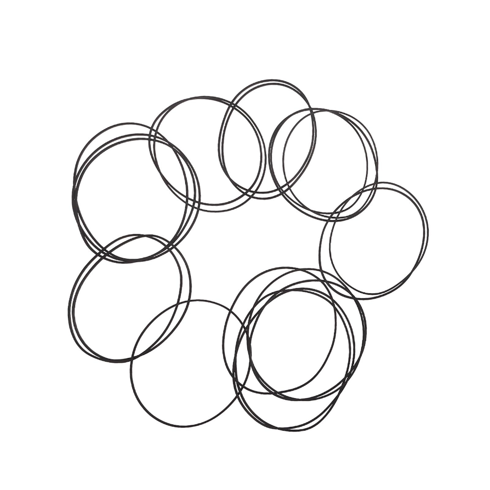20 cinghie quadrate in gomma per dispositivi e unità video, cinghie in gomma resistente da 1 mm di dimensioni miste per videoregistratore