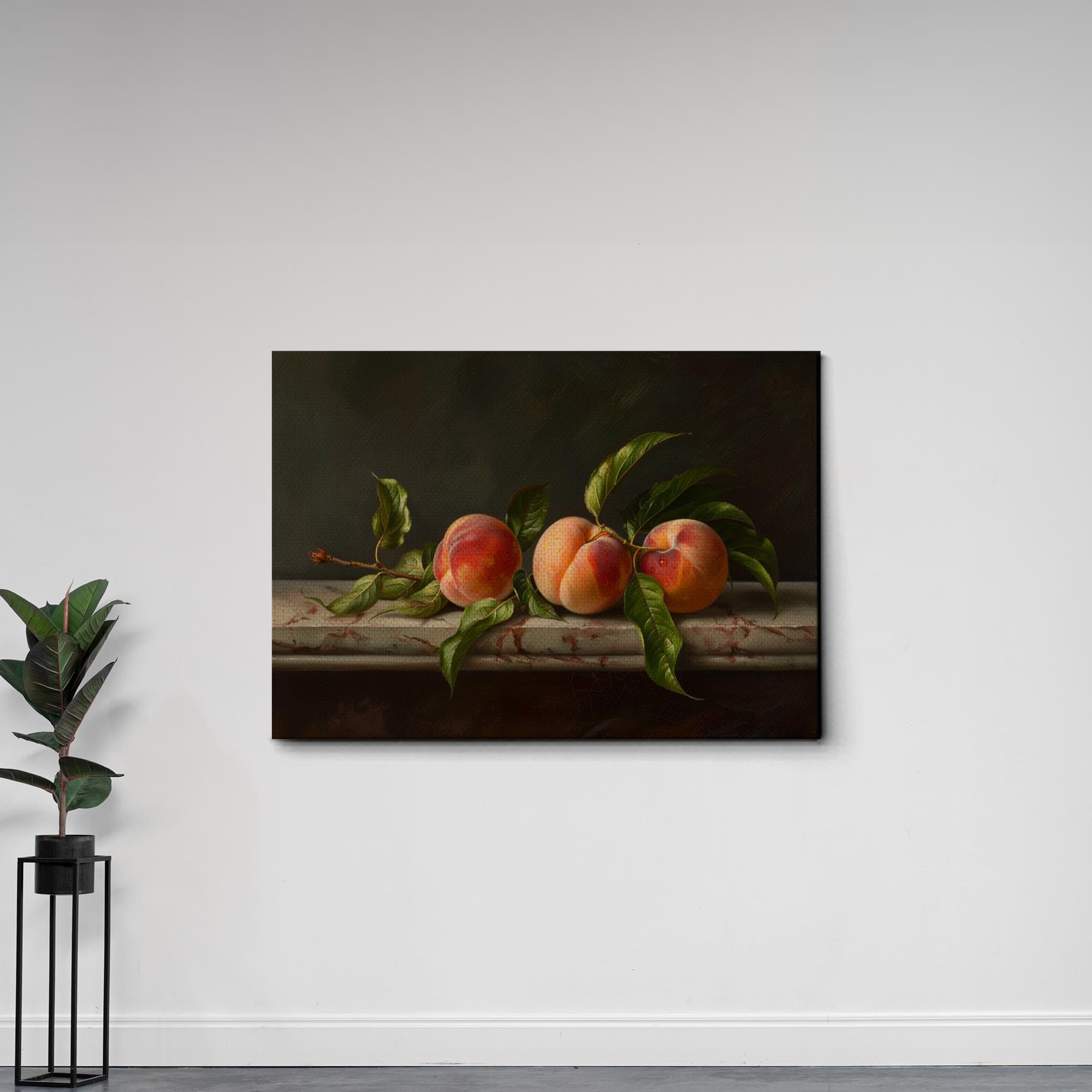 Amazon.com: Peach Still Life Print, Vintage Rustic Kitchen Decor