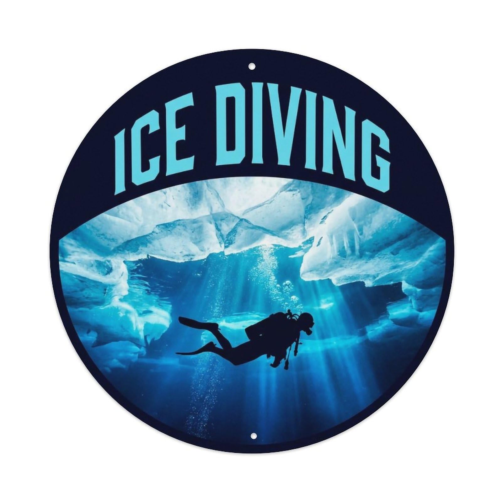 Vintage Ice Diving Extreme Sports Metal Tin Sign