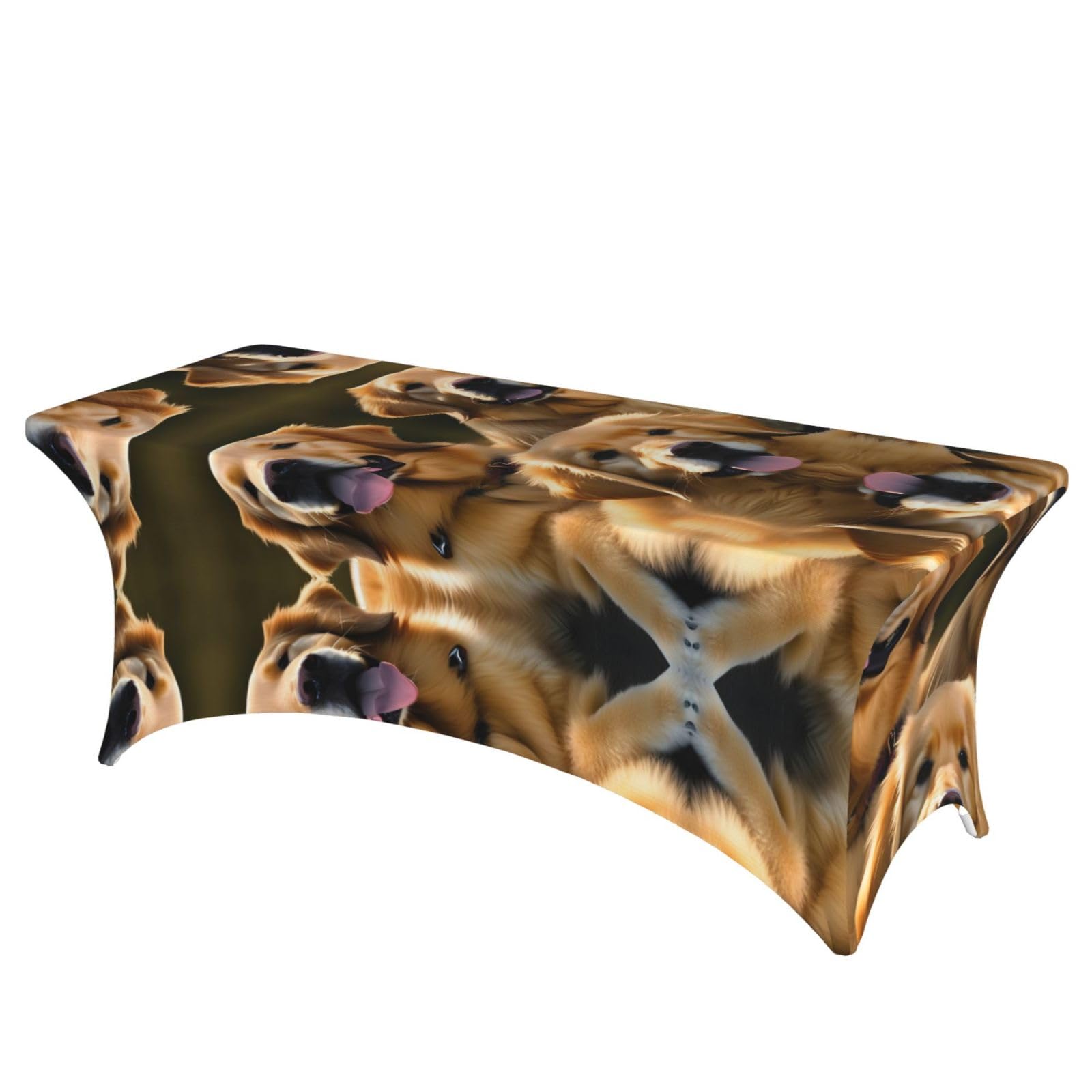 Housse de table rectangulaire extensible élasthanne 1,8m EdWal Golden Retrievers