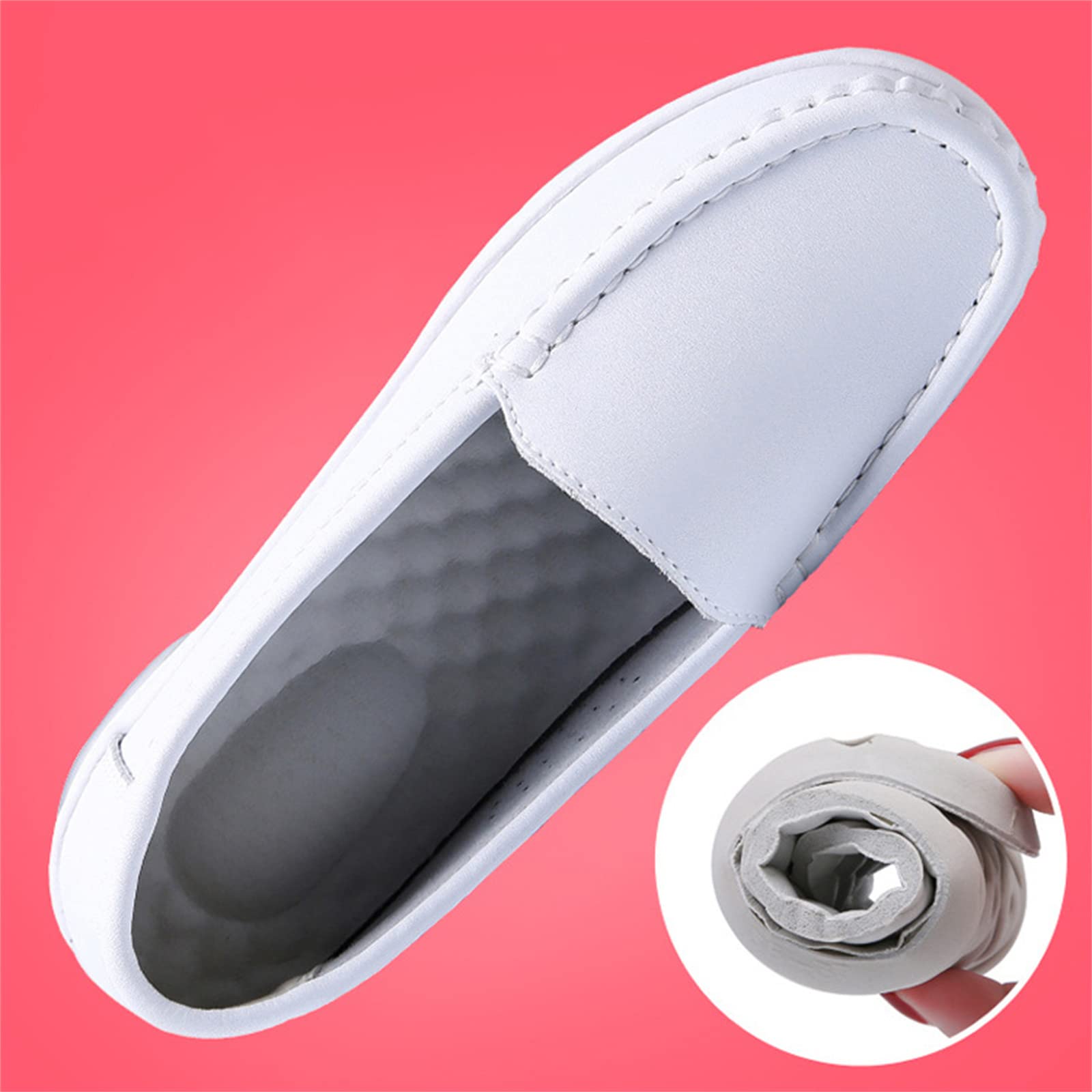 Mocasines De Cuña Mujer, Zapatos De Servicio De Enfermería De Trabajo Cómodos Zapatos para Caminar con Plataforma Antideslizante