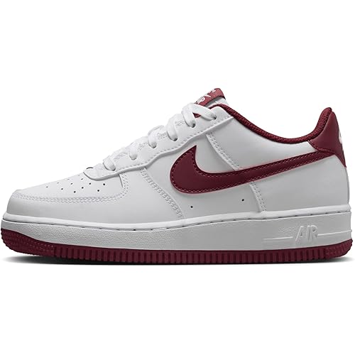 Nike Air Force 1 Big Kids' Shoes (CT3839-109, White/Dark Obsidian/Fierce Pink)
