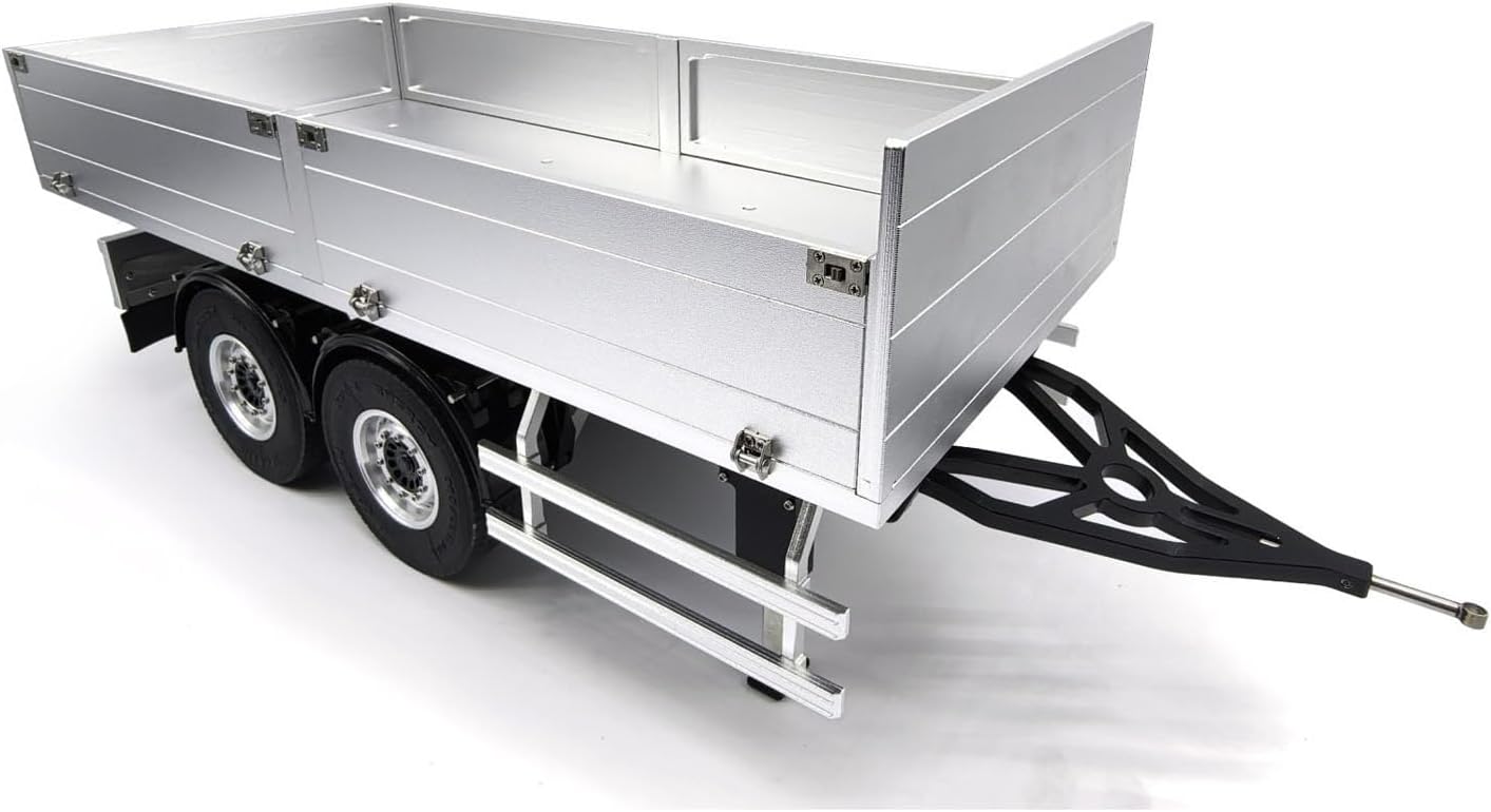 Toucan RC Hobby 2 Axles Metal Full Trailer for 1/14 RC Hydraulic Dump Truck Construction Vehicle