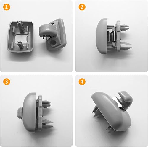 Miniatura 5 de 2 clips interiores para visera solar, gancho mejorado para visera de automóvil, compatible con Audi A1 A3 A4 A5 Q3 Q5 S3 S4 S5 TT, OEM 8U0857562A
