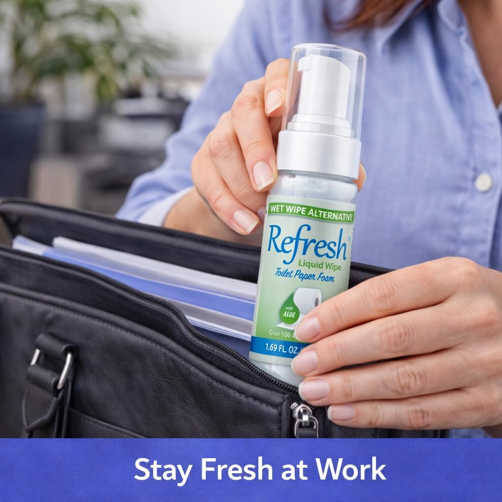 Refresh Liquid Wipe: Toilet Paper Foam 50ml/250ml (Combo Pack)