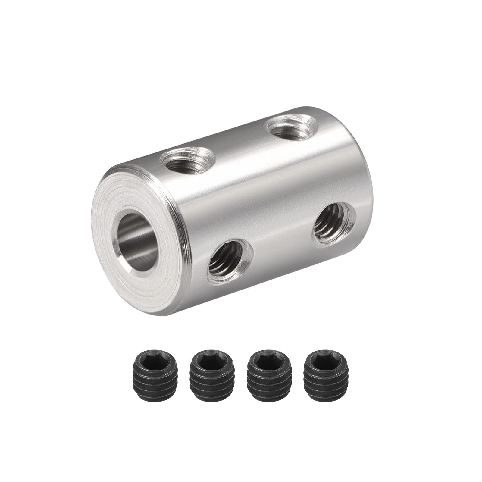 DMiotech Starre Wellenkupplung – 5-6 Mm Bohrung, 20 Mm Lang, 12 Mm Außendurchmesser, Aluminium, Rot