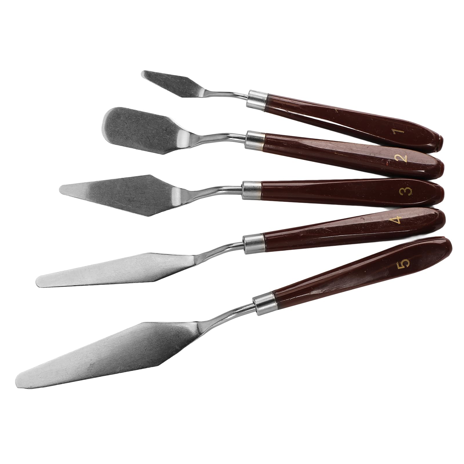 5 Piece Palette knifes Painting Knife Set,Painting Knives Stainless Steel Spatula Palette Knife Oil Painting Accessories for Oil, Acrylic Paint,Painting,ColorMixing,Smearing,Cake Decorating,