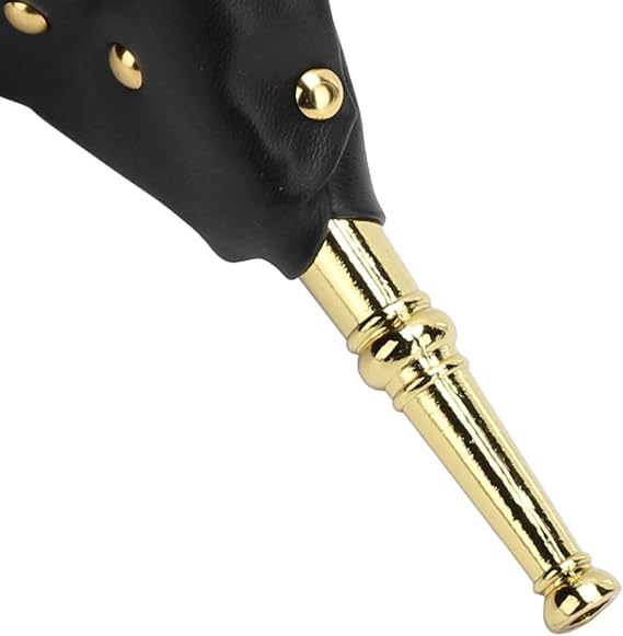 Fireplace Bellows Manual Wood Air Blower for Outdoor Camping BBQ Grill Chimney Fire Tools Fireplace Bellows Indoor for Fireplace, Fire Pit, Wood Stove, BBQ, Outdoor Camping(golden tube)
