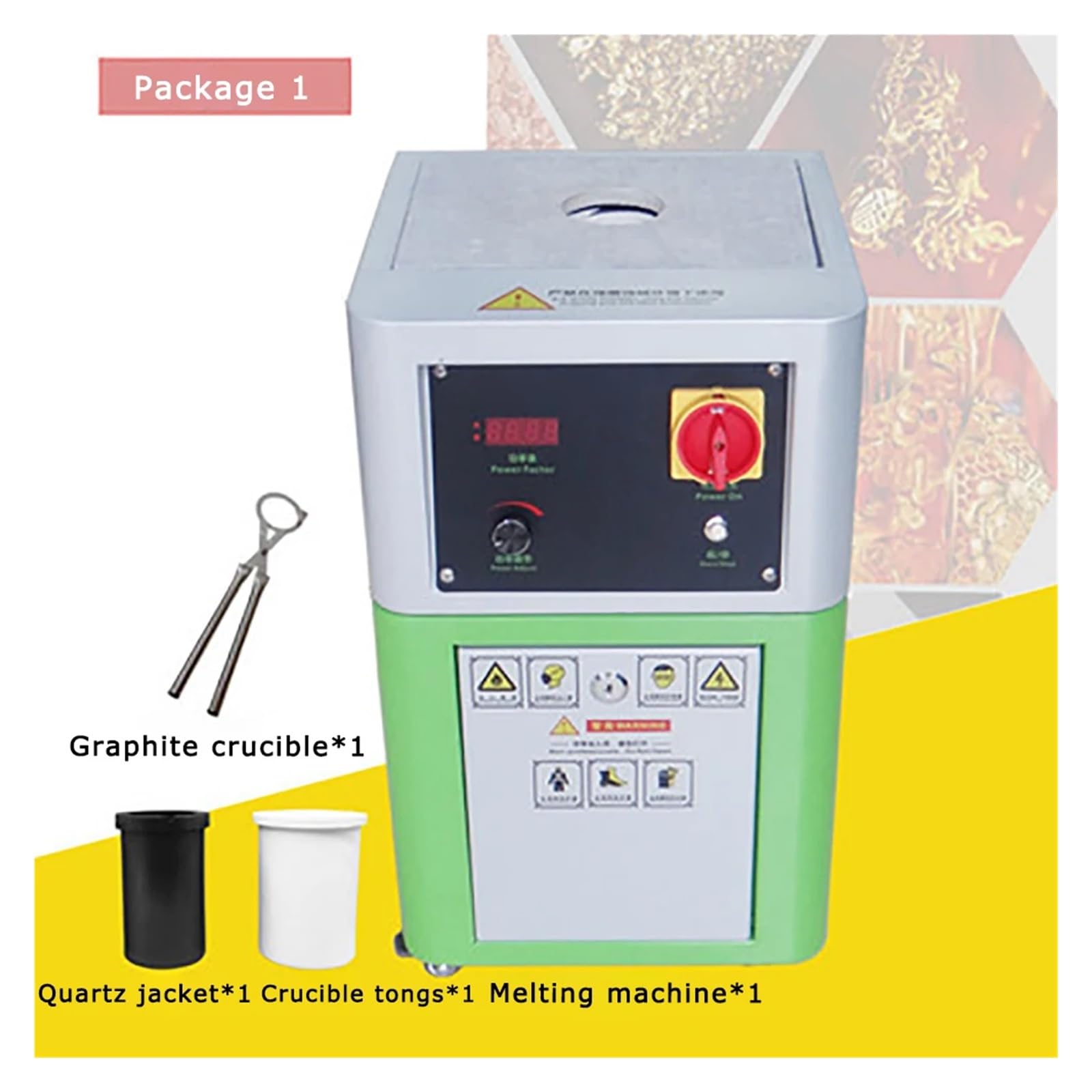 Nagrzewnica indukcyjna, Nagrzewnica indukcyjna o średniej częstotliwości, urządzenia do hartowania i wyżarzania Mini topielnica Piec do topienia metalu(2.5kg 4kw)