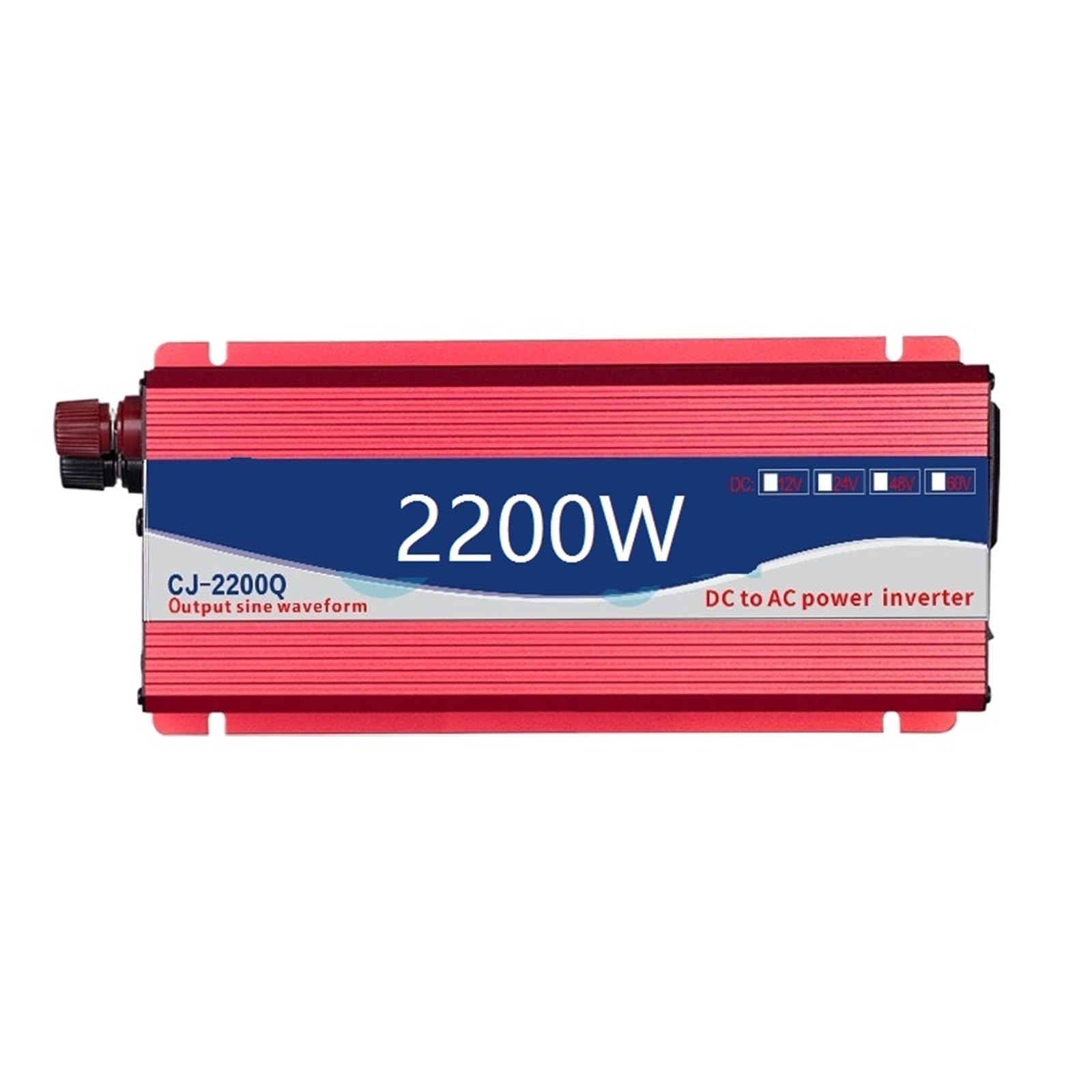 SWEWDSQG 1000W-10000W Pure Sine Wave Power Inverter 12V/24V DC To 110V/220V Converter with Type-C Ports 2 AC Power Outlets Display(100V-120V)