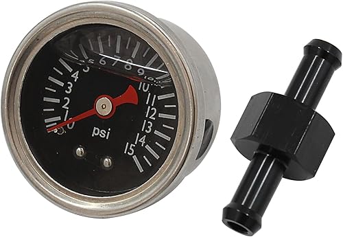 Miniatura 8 de LVOUP Kit de bomba de combustible manual ajustable de 1-5 PSI con regulador de presión de combustible de carburador con manómetro de 0-15 PSI y