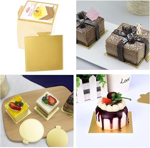 Miniatura 5 de 200 mini tablas para tartas, bases cuadradas para pasteles, bandeja de exhibición de postres para cupcakes, una pieza central en una mesa de postre,