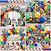 145Pcs Monster Truck Birthday Decorations Machines Party Decoration with Truck Theme Balloon Garland Arch Kit Wheel Foil Balloon Backdrop Cake Topper Baby Shower Truck Birthday Supplies for Boys