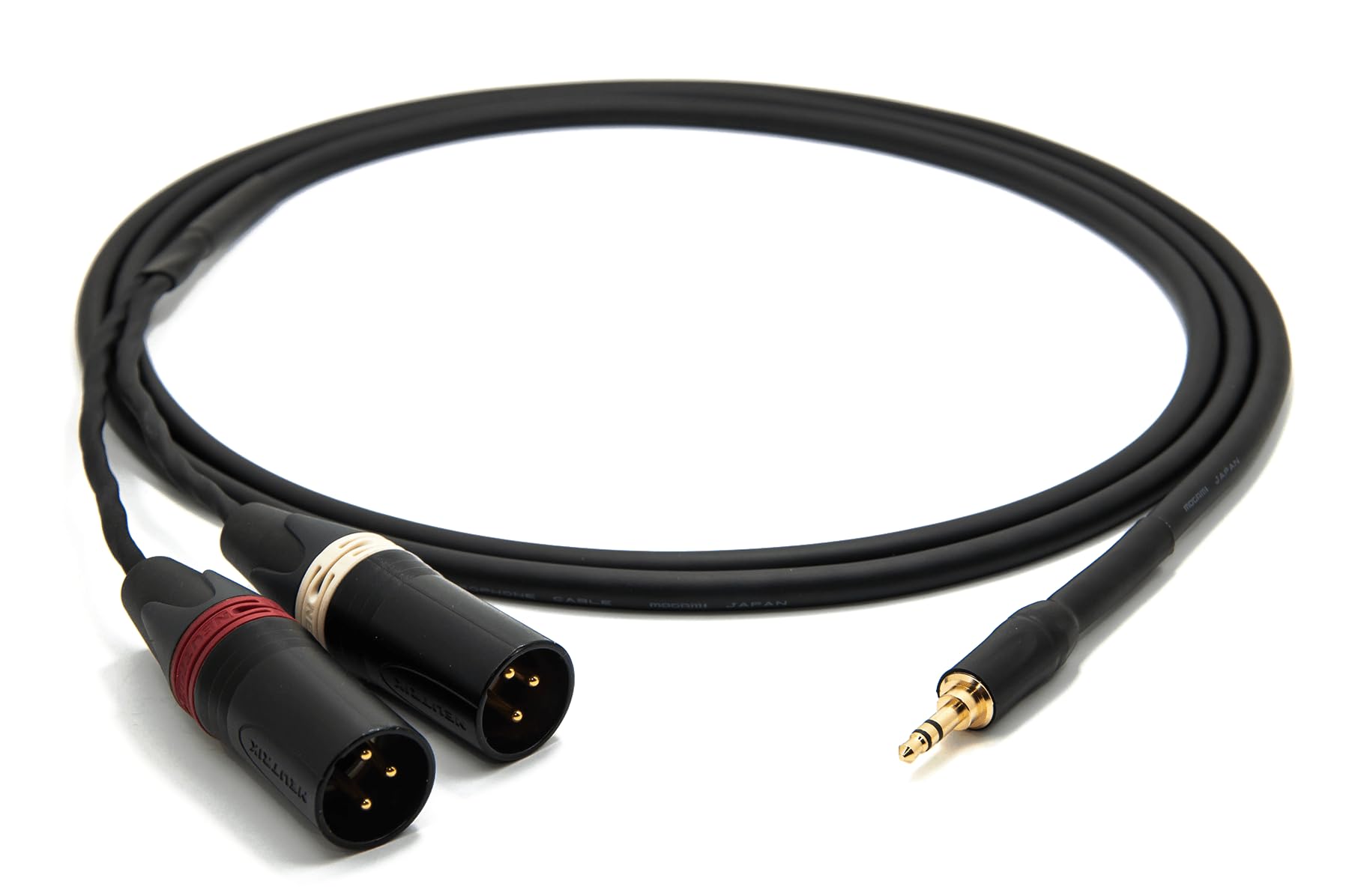 enoaudio Mogami 2534 Quad HiFi Y-Audiokabel | Amphenol Gold 3,5mm miniklinke - Neutrik XLR male | HiFi, 10 m