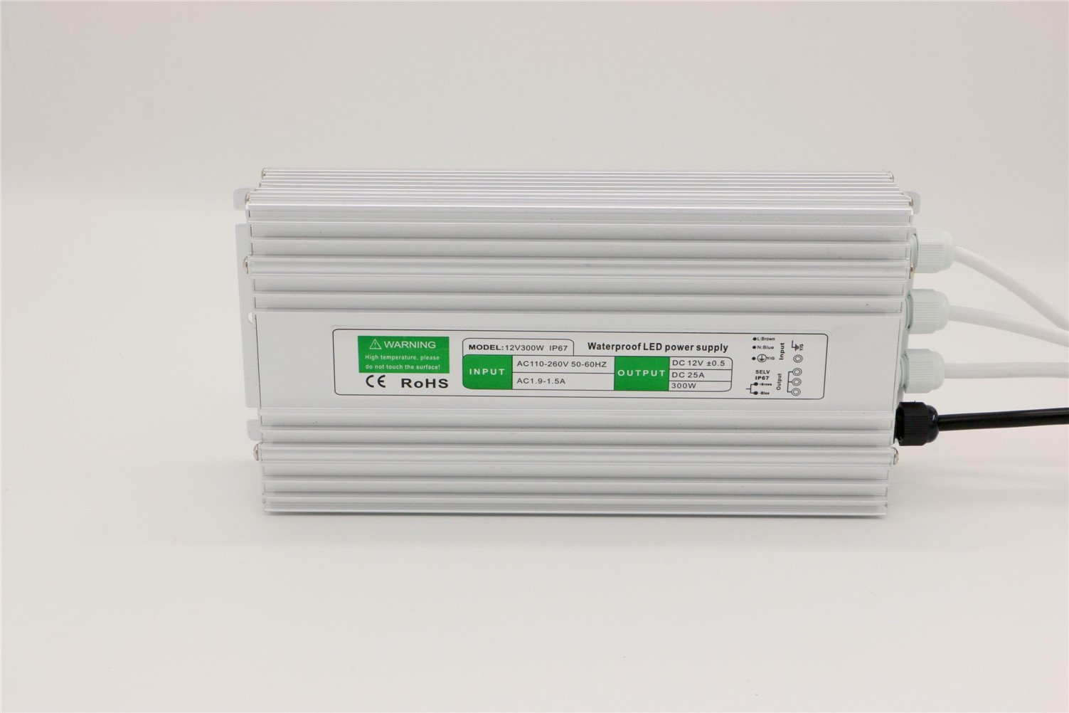 IP67 12V 300W Impermeable la Tira de LED Fuente de Alimentación Transformador de Potencia DC12V 0.83A-25A 10W-300W