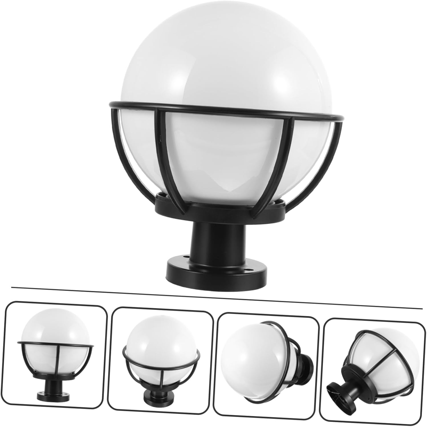 1Set Durable Globe Lampshade Cover for Outdoor Light Fixtures High Heat Resistance Easy Installation Suitable for Pathway and Garden Lighting