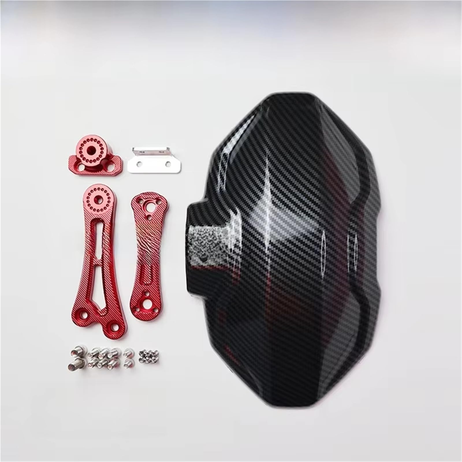 Garde - Boue en Fibre de Carbone N1S pour vélo électrique, Rouge