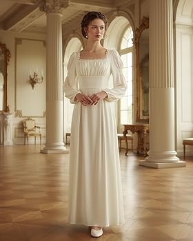 Amazon.com: LTAKK Regency Dress for Women Regency Costume Empire Waist Tea  Party Victorian Gown Fairy Wedding Tea Party Dress, Pearlescent : Clothing,  Shoes & Jewelry