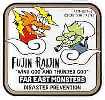 Amazon.co.jp: FAR EAST MONSTERS ステッカー/[FUJIN RAIJIN