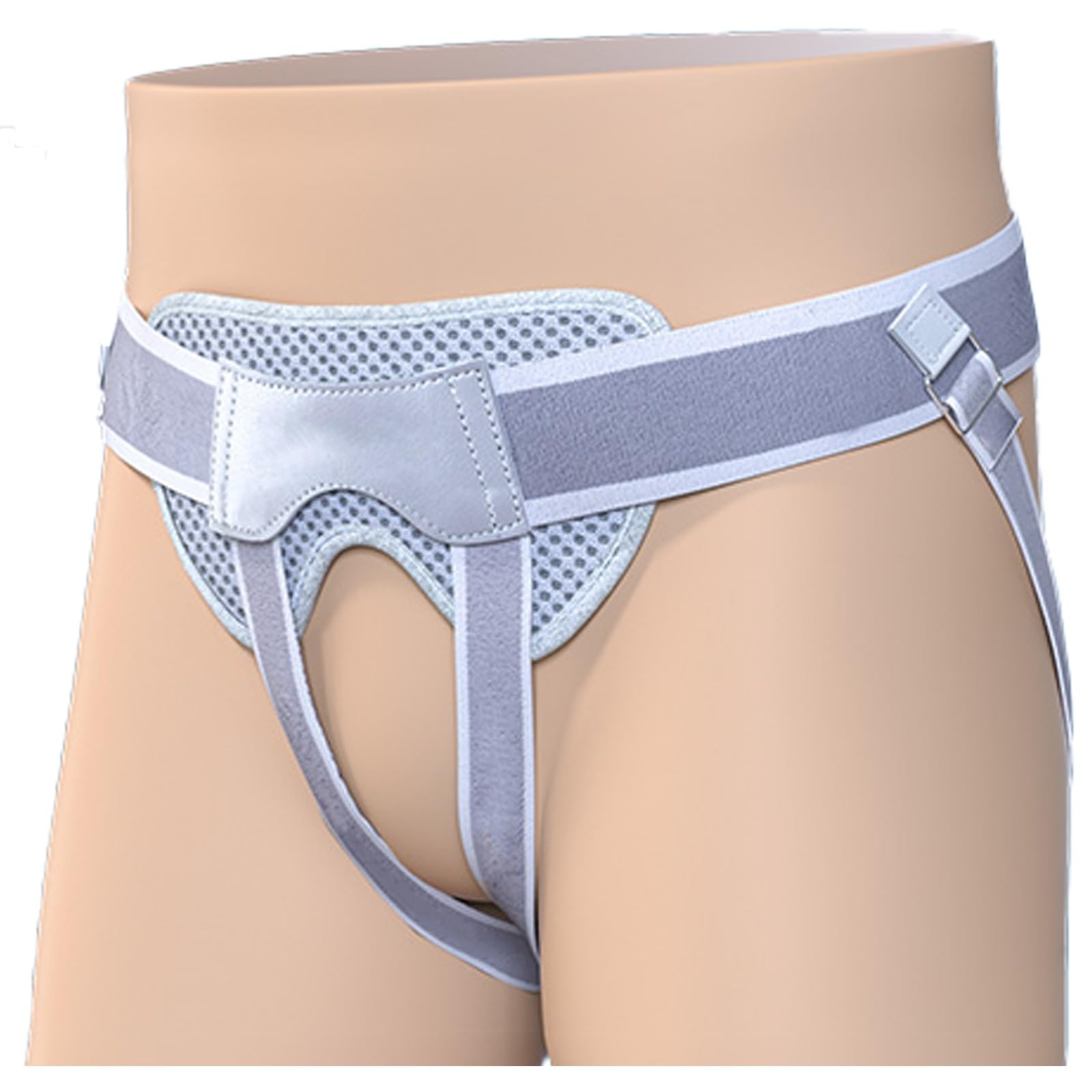Cintura Ernia Inguinale Uomo, Cinto Ernia Inguinale Regolabile per Donna con 4 Cuscinetti di Compressione per Sollievo dal Dolore Ventrale