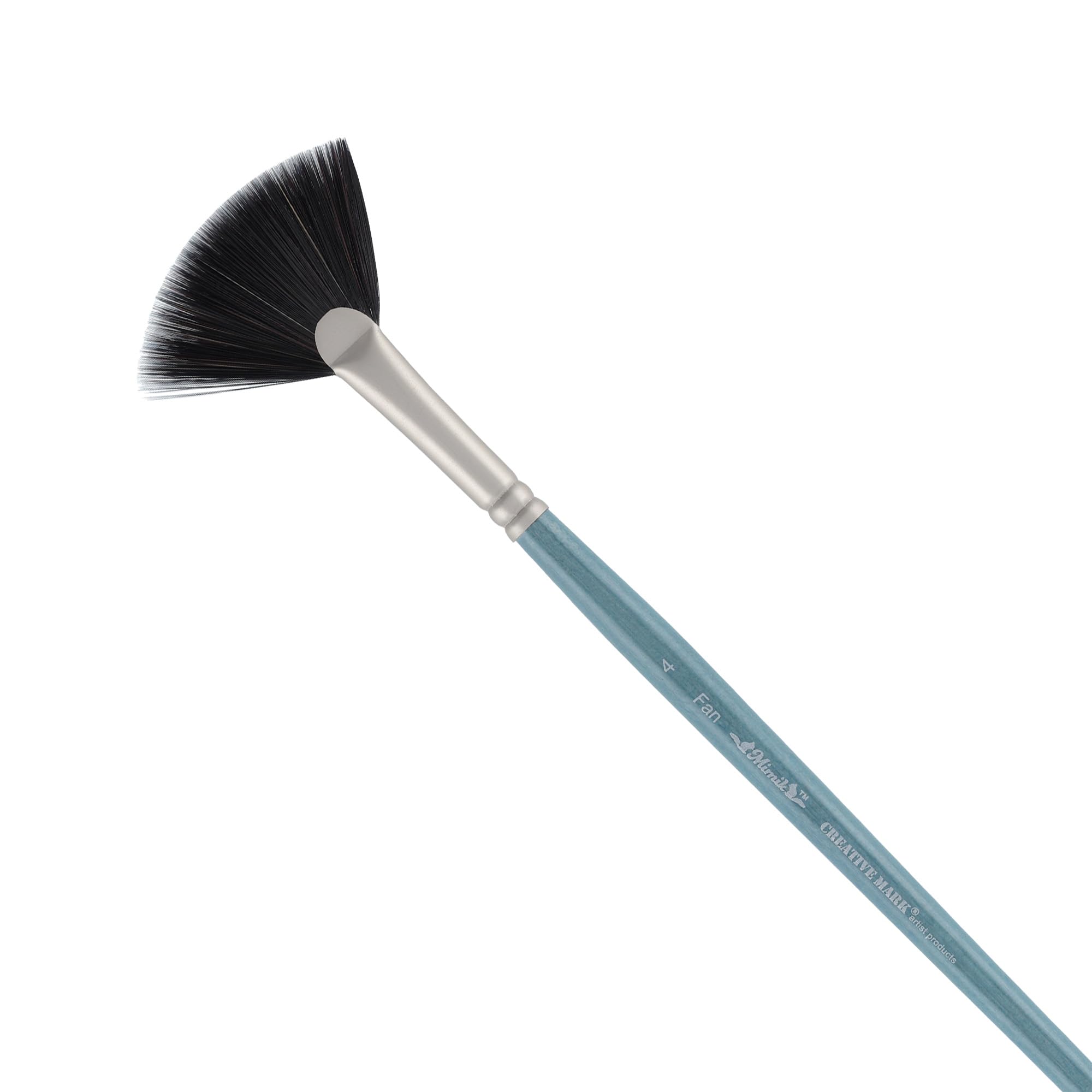 Mimik Professional Watercolor Brushes - Fan # 4 - Synthetic Squirrel Hair - Natural Bristle Artist Brushes for Watercolors, Gouache & Acrylics - Imitates Natural Squirrel and Sable Hair