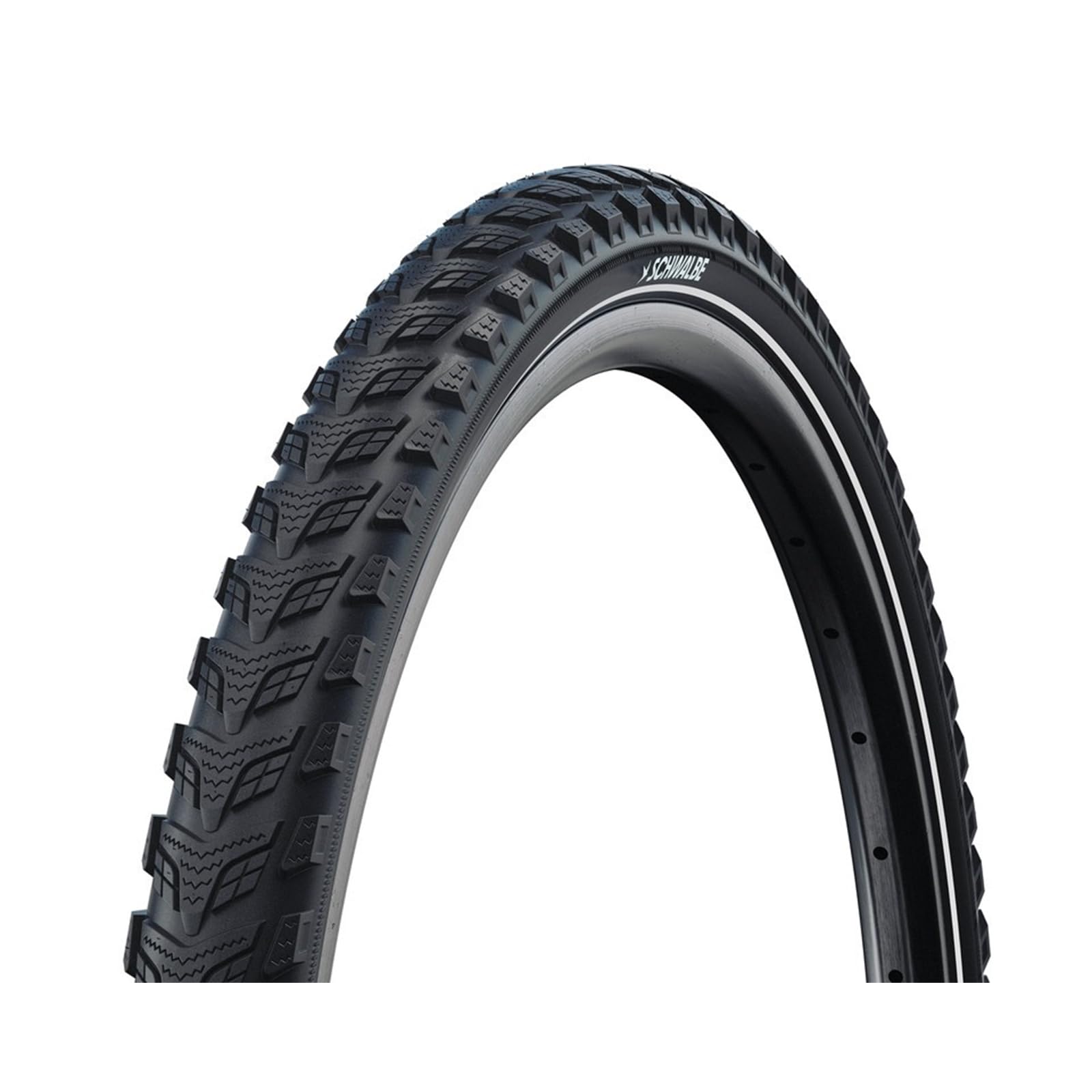 Schwalbe Marathon 365 Performance Line Clincher Bicycle Tyre, Black/Reflex, 28 x 2.00