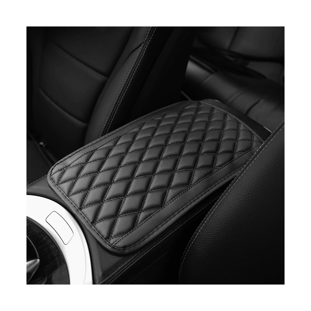 Car Center Console Pad, Universal Leather Armrest Seat Box Mat, Waterproof Auto Arm Rest Storage Box Cover Protector, Auto Interior Accessories Decor for Most Cars, Vehicles, SUVs