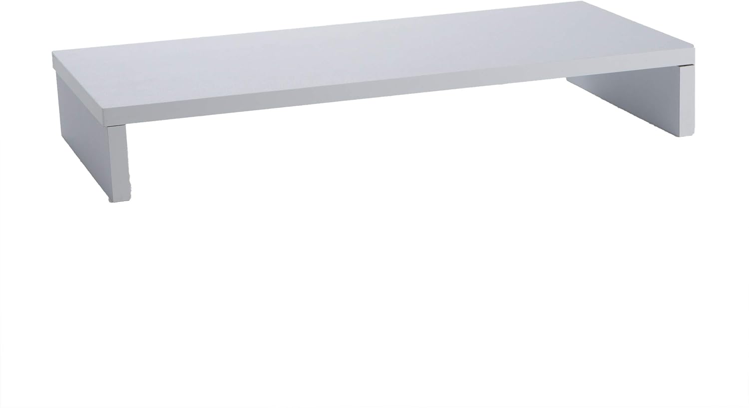 Mind Reader Woodland Collection, Monitor Stand, 33 lb. Capacity, Desktop Organizer, White