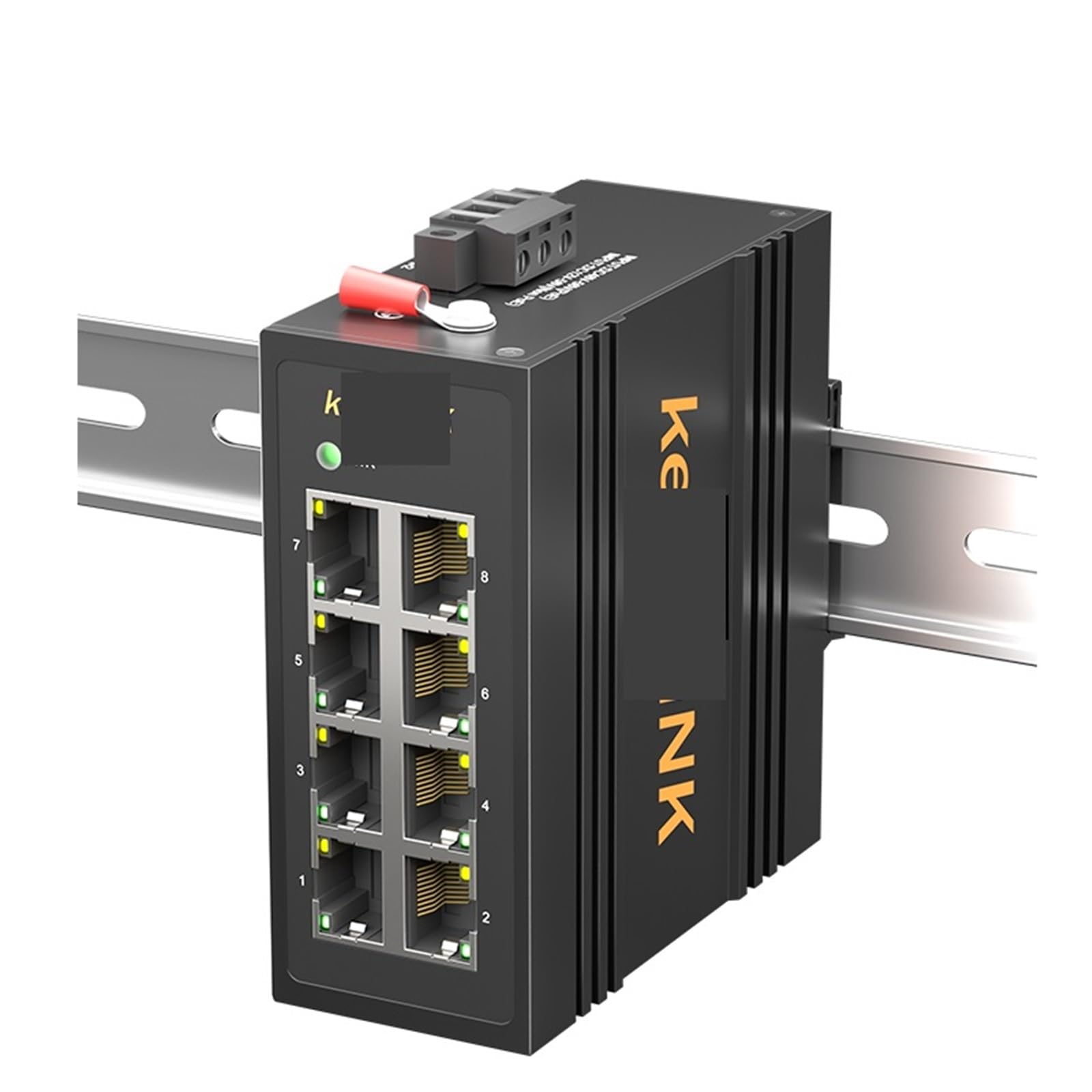 Switch Ethernet Megabit industriale a 8 porte