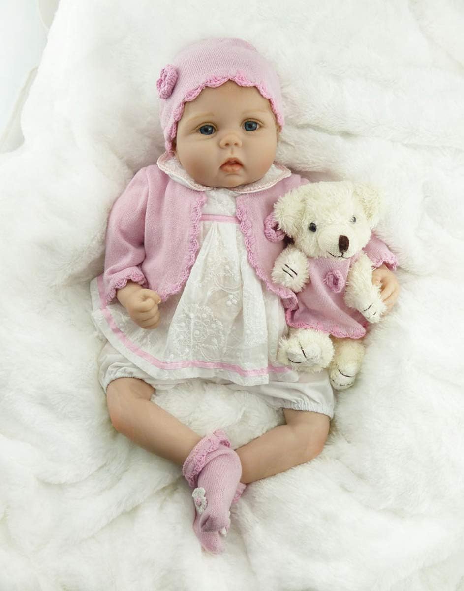 Flаѕh Dеаlѕ - 50% оƒƒ TERABITHIA 22inch 55cm So Truly Silicone Vinyl Reborn Baby Girl Doll Real Blond Mohair Soft Stuffed Cloth Body Newborn Dolls Toys Kids Bedtime Playmate