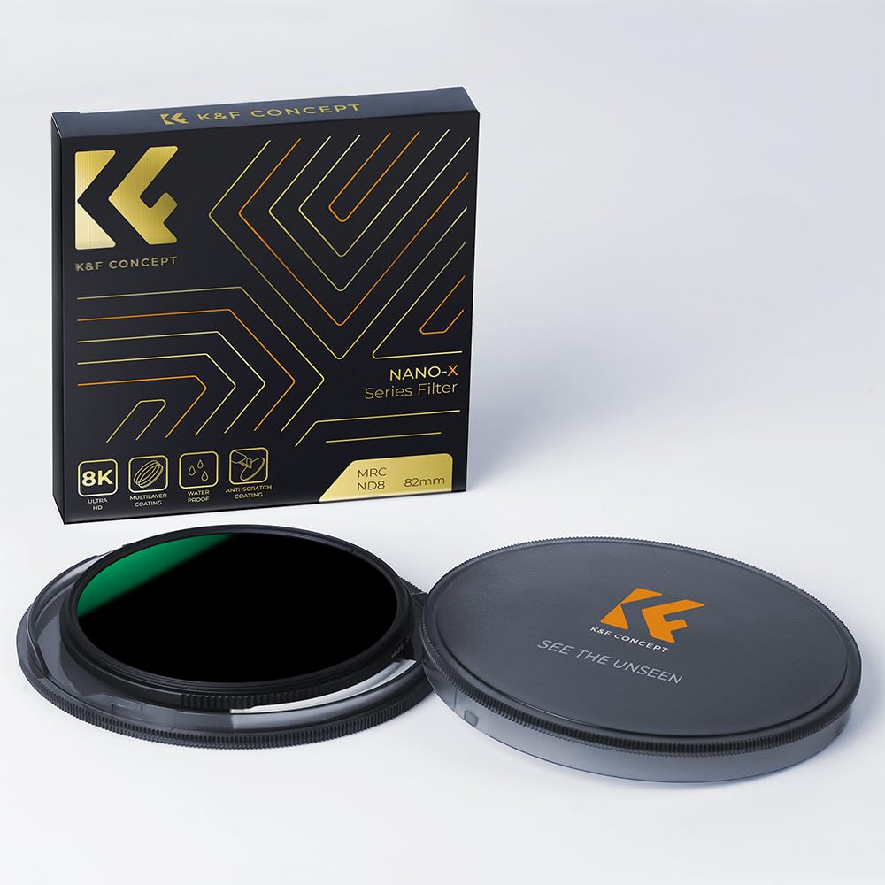 K&F CONCEPT 67mm ND8 Filter (3 Blendenstufen) Fester ND Filter,Graufilter