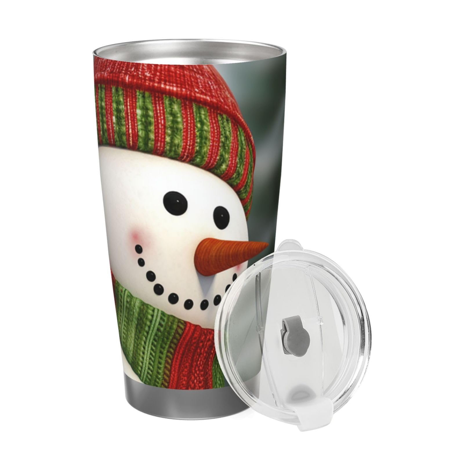 Gobelet isotherme 591ml acier inoxydable avec motif bonhomme de neige pour café