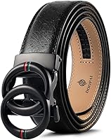DOOPAI Men's Ratchet Dress Belt - Genuine Leather, 1 3/8" Adjustable Width, Custom Cut Length, Gift Box