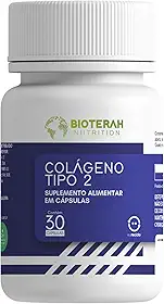 Colágeno Tipo 2 Em Cápsulas BIOTERAH Suplemento Alimentar Vitaminas Articulações