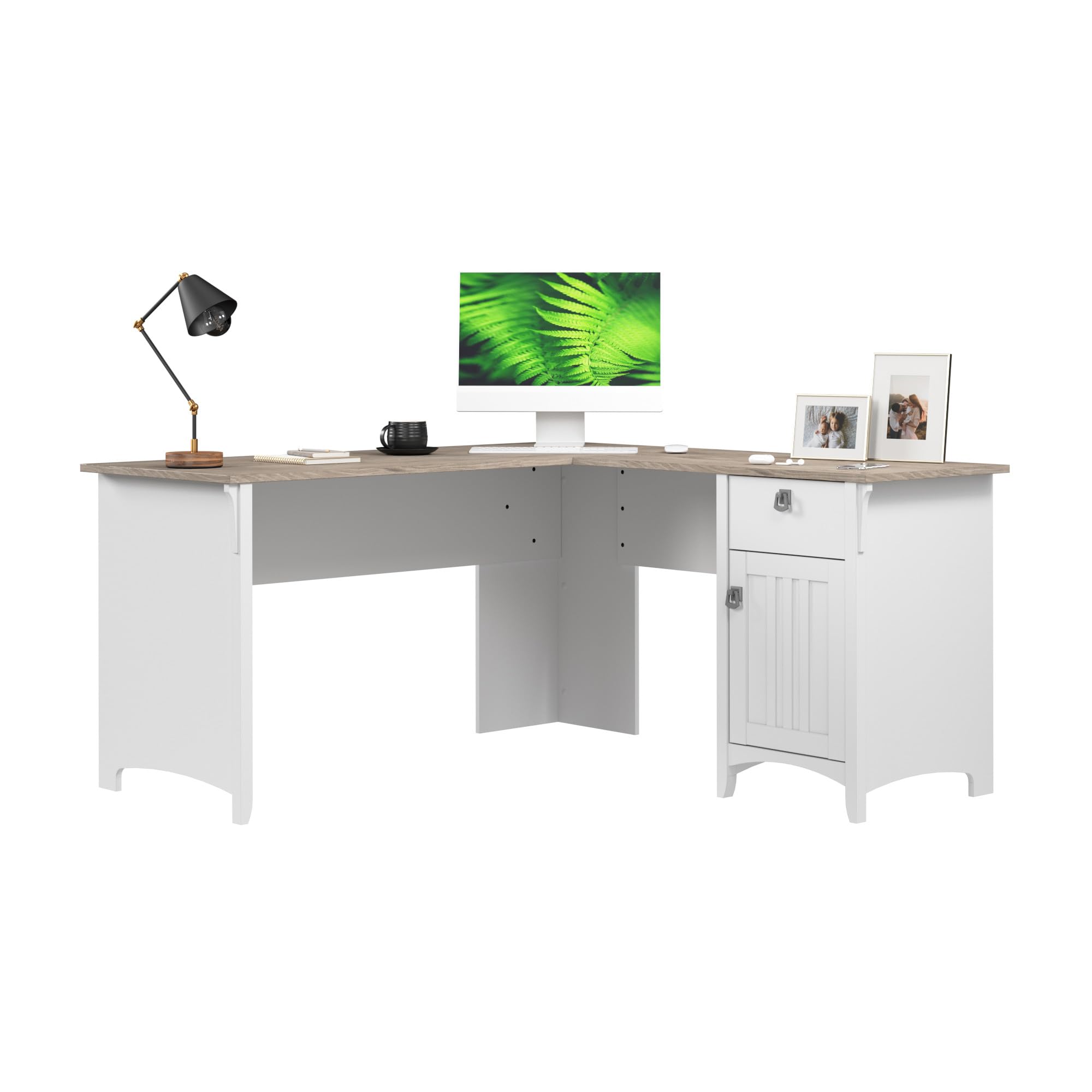 Amazon.com: Bush Home L Shaped Desk with Storage for Home Office