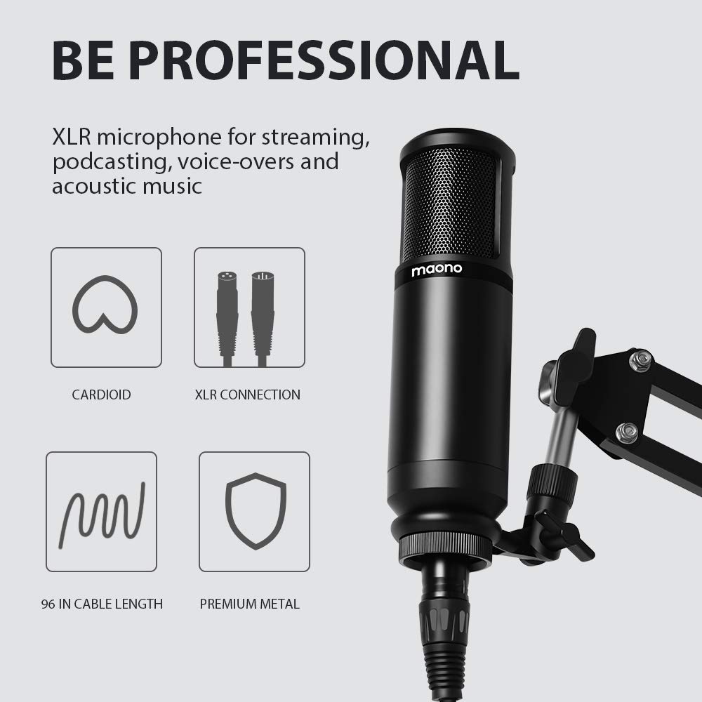 Amazon.com: MAONO XLR Condenser Microphone AU-PM320 Professional