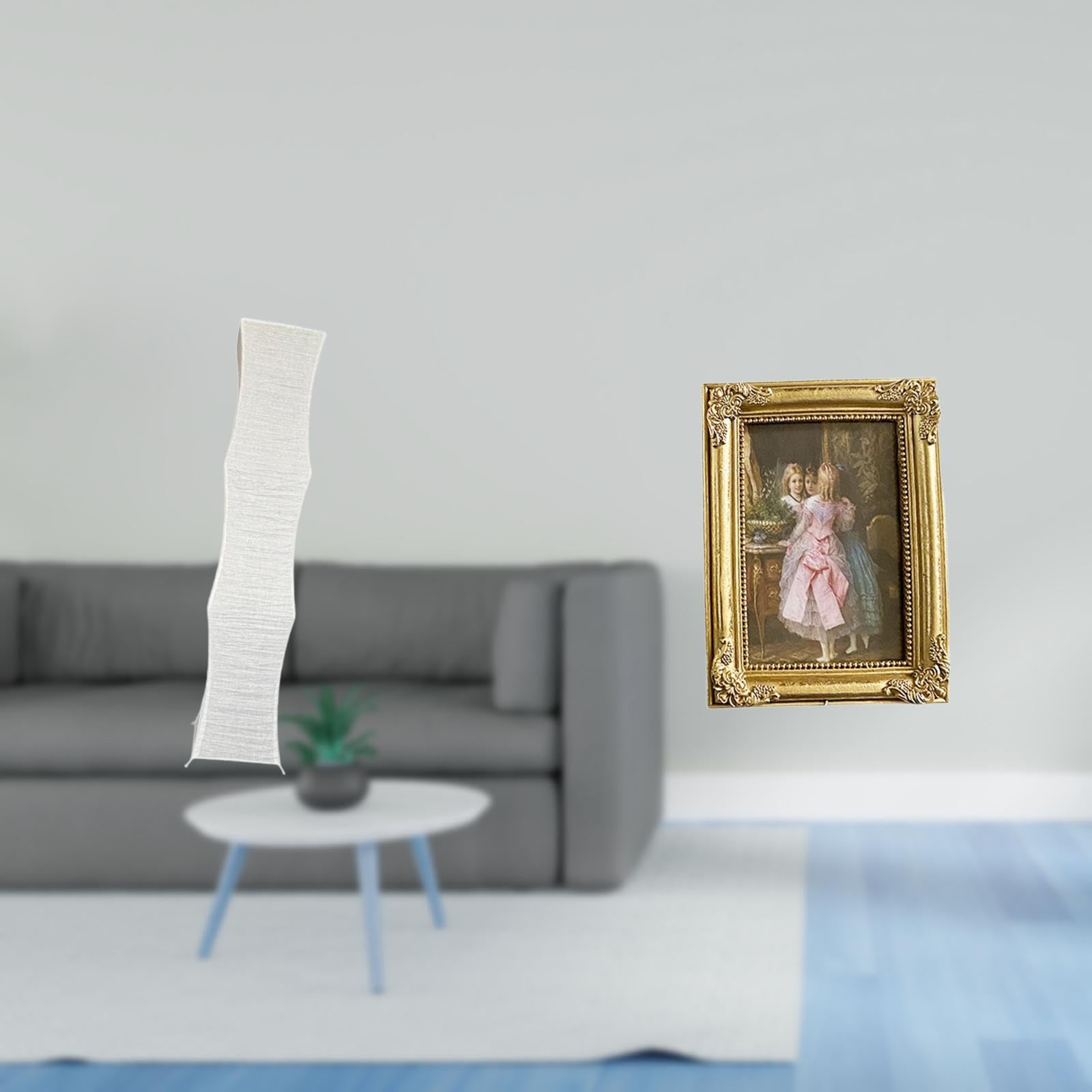 Enakshi® Living Room Paper Floor Lamp Shade with Resin Photo Frame Card Display Holder and Glass Front Picture Frame for Bedroom Office Decor-image-37