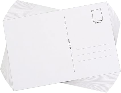 Cartes Postales Vierges Avec Le Cote D Expedition 6 Par 4 Pouces 60 Pieces Amazon Fr Fournitures De Bureau