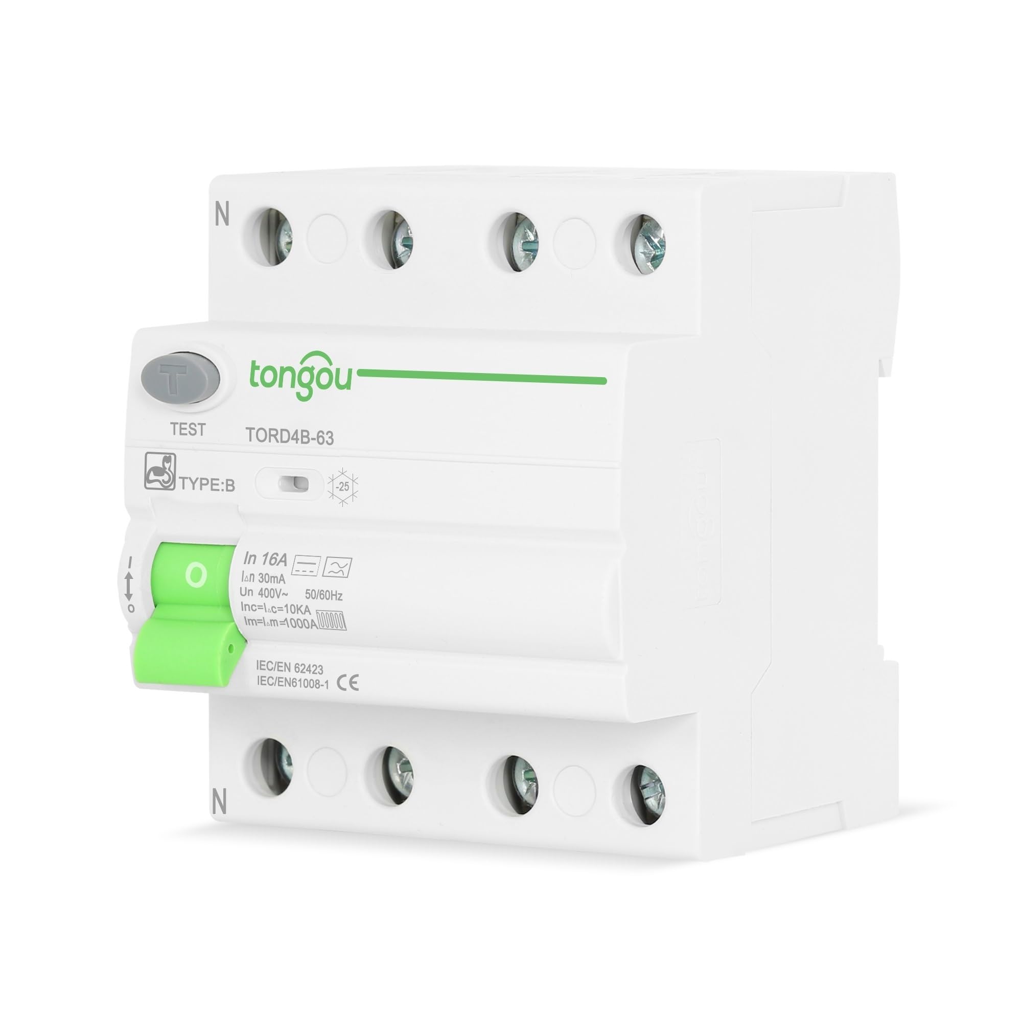 Wyłącznik różnicowoprądowy typu B 2P 4P AC 40a 63a 30ma 100ma 300ma 100ma 10KA 230V (63,2 bieguna 300 mA)
